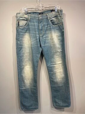 Armani Jeans Light Blue wash Men’s  Denim Jeans distressed size34